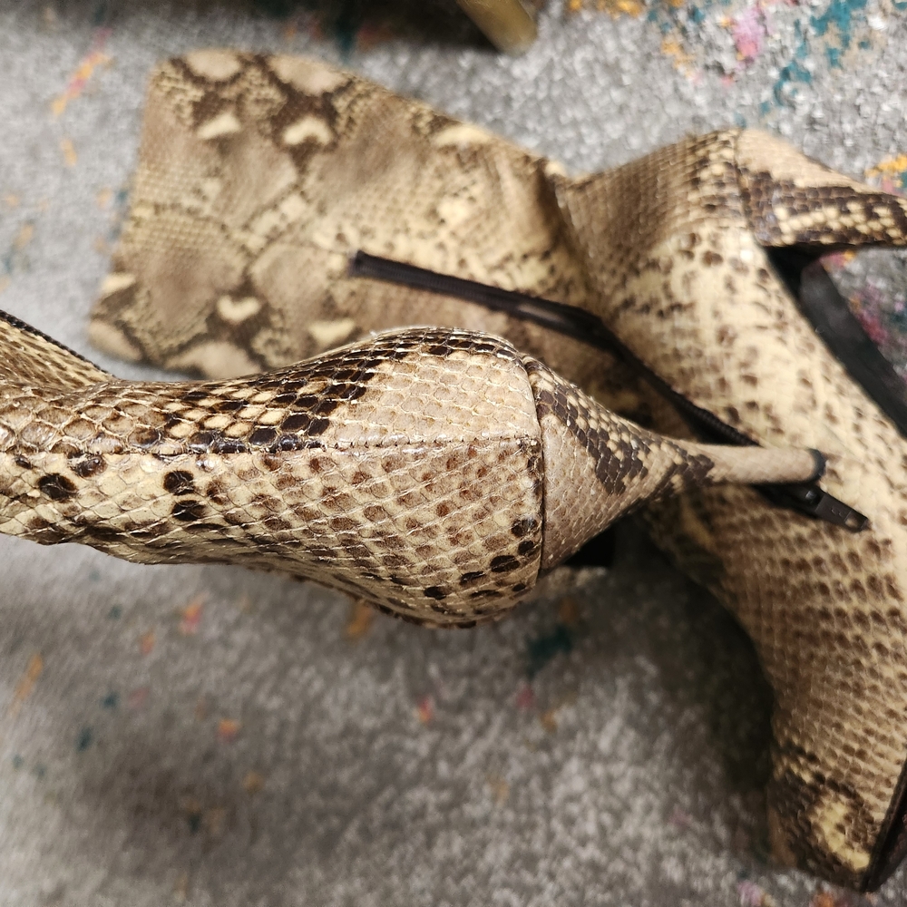 Tan and Brown Pattern Boot - Picture 2 of 5
